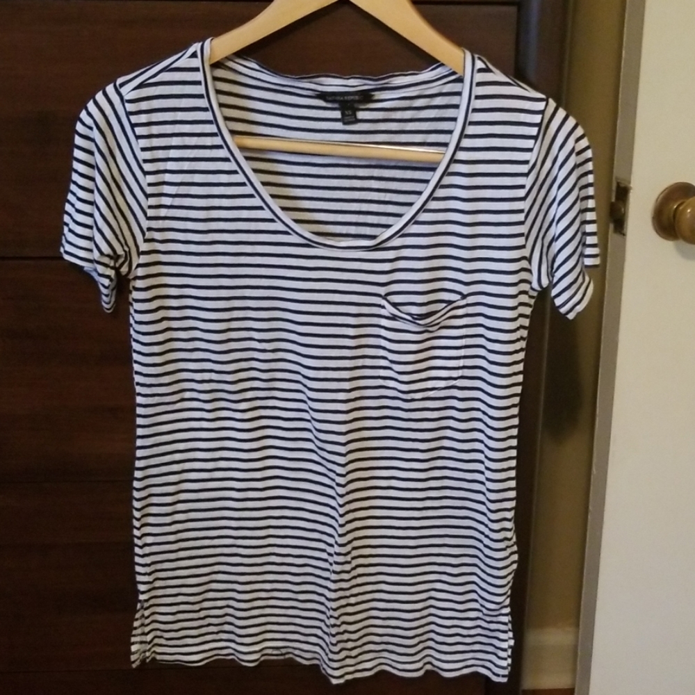 Banana republic striped boat neck t-shirt